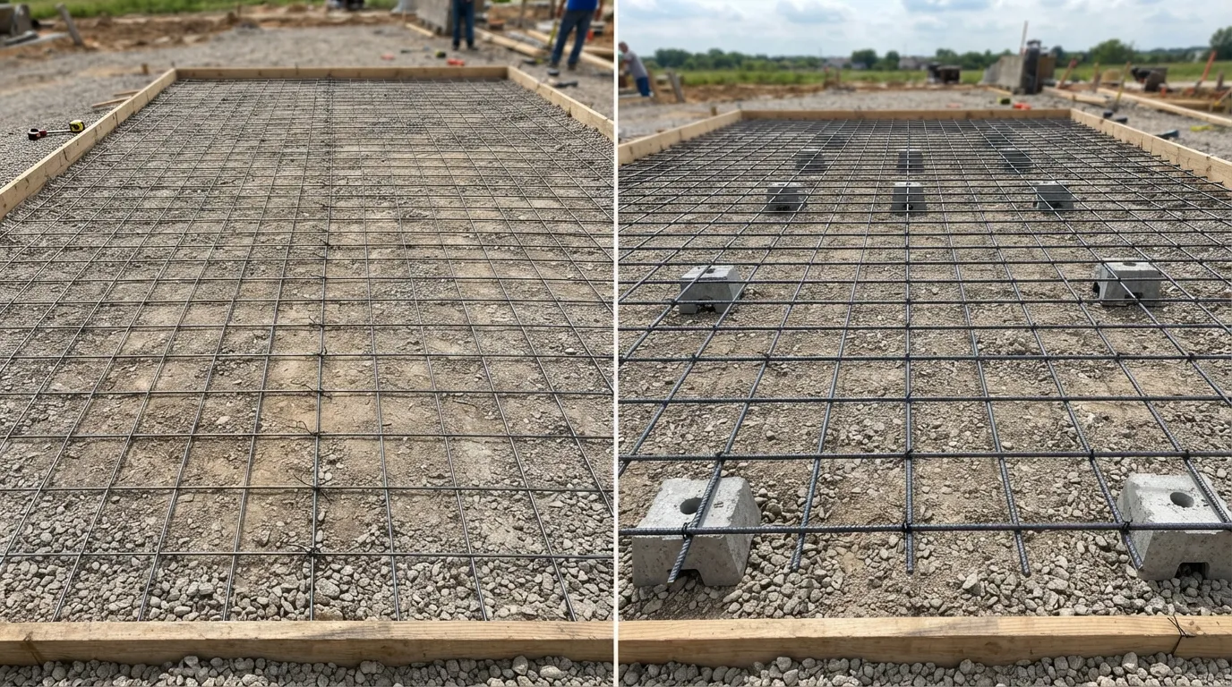 Wire mesh vs rebar grid comparison for concrete reinforcement