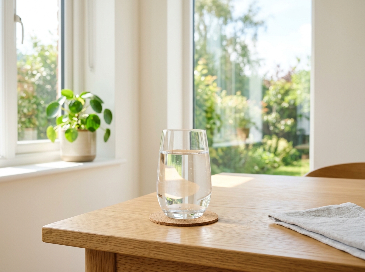 Glass of water representing daily hydration